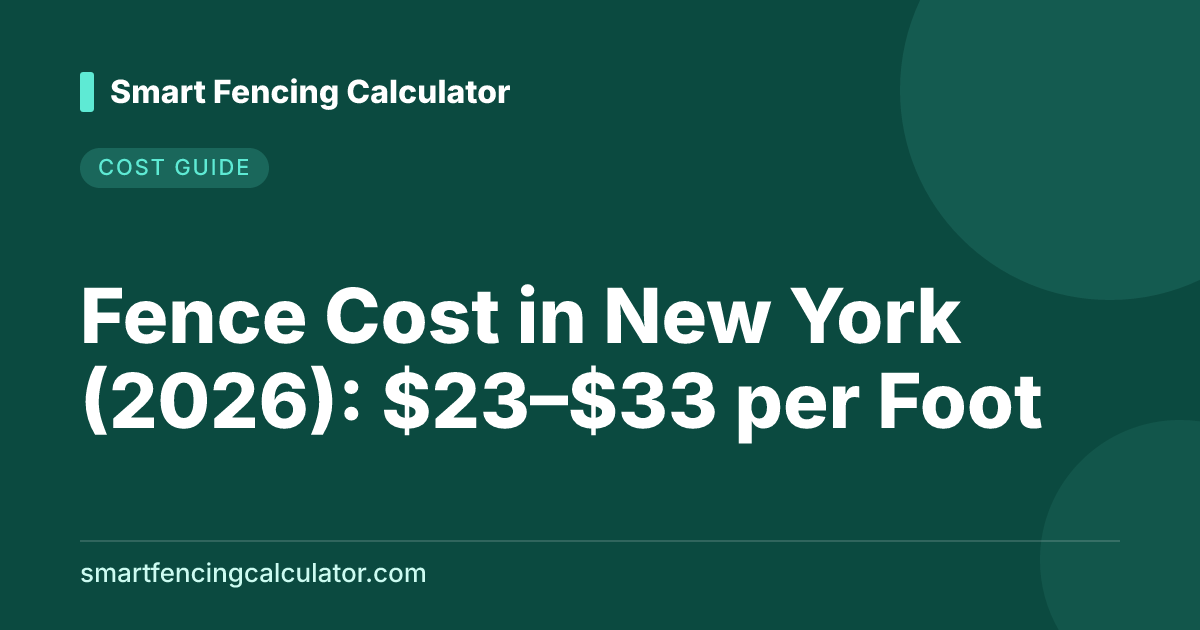Fencing Math Fence Cost in New York (2026): $23–$33 per Foot
